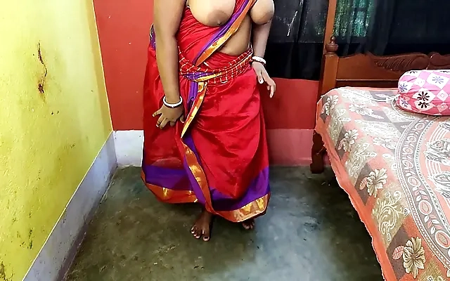 When touched her, she got hot and took his big cock in her pussy. in clear hindi voice