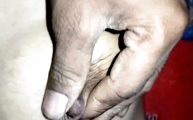 Milf stripped naked and evening in bedroom on bed watching TV. Her old man roommate entered room. Woman sucks dick, then an old lover fucked pussy in doggystyle position and cum on ass. Blowjob. Blow job. Cumshot. Sucking cock. Doggy style