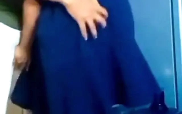 Horny redhead babe wants two cocks! Dildo threesome. Hot fuck in leather dress