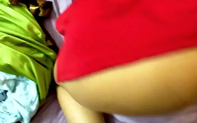Romantic couple having sex in bed