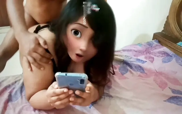 Asian beauty loves to play solo